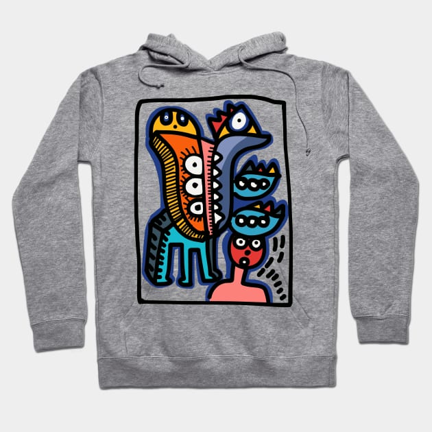 Cool Graffiti Monsters With Friends Hoodie by signorino